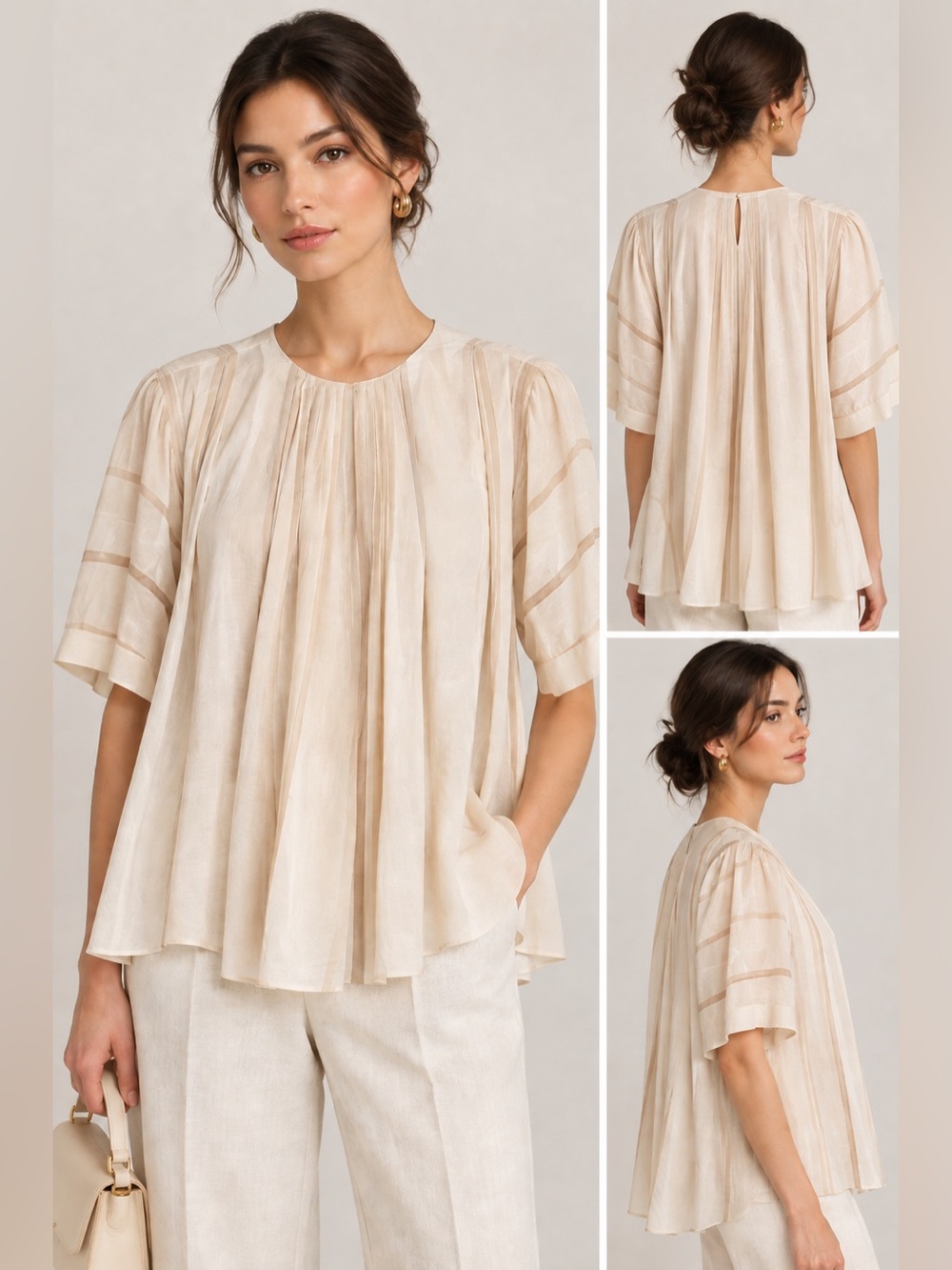 Chloé pleated silk blouse 2